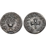 ANCIENT JEWISH COINS, The Jewish war, 66-70ce, Judaea, The Jewish War. Silver 1/2 Shekel (6.59 g),