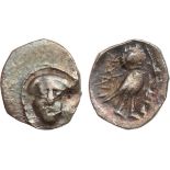 ANCIENT JEWISH COINS, Persian Period, SAMARIA and JUDAH, Judaea, Yehud (Judah). Hezekiah. Silver 1/2