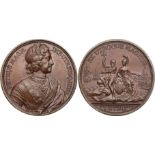 RUSSIAN COINS AND HISTORICAL MEDALS, MEDALS OF PETER I, 1689-1725, Medal. Bronze. By Jean Dassier.