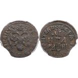 RUSSIAN COINS AND HISTORICAL MEDALS, PETER I, 1689-1725, Denga ?A??I (1718). Moscow, Naberezhny