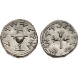 ANCIENT JEWISH COINS, The Jewish war, 66-70ce, Judaea, The Jewish War. Silver Shekel (13.83 g), 66-