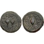 ANCIENT JEWISH COINS, The Jewish war, 66-70ce, Judaea, The Jewish War. Æ 1/4 Shekel (9.56 g), 66-