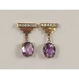 AMETHYST EARRINGS.