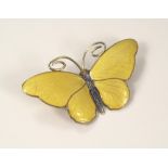 MARIUS HAMMER. A Marius Hammer silver gilt & enamelled butterfly brooch, stamped. Max. width 6cm.