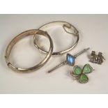 SILVER BROOCHES ETC.