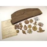 REGIMENTAL CAP BADGES ETC.