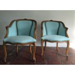 A pair of bedroom chairs