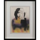 Pietro Psaier (1936/39-2004) Portrait of Mick Jagger, lithograph, signed and numbered 3/25 16" x