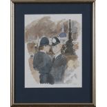 Jeffery Bruce Camp (1923-) London Policeman 1966, watercolour, signed, 8.5" x 6.5". Provenance: