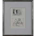 Keith Vaughn (1977-) Figure study, pencil on paper, signed with estate stamp, 10.5"x 7.5".