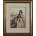 Ralph Todd (1856-1932) The Old Cornish Fisherwoman, watercolour, signed, 13.5" x 10".