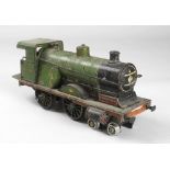 A Murton (Newcastle on Tyne) 1.75 inch gauge tin plate 4-4-0 tank loco, circa 1910, clockwork, G. C.