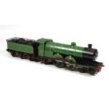 A Bassett-Lowke 3 inch gauge, live steam, E5 4-4-2 loco and 6 wheel tender, GNR, green, no 1435,