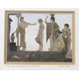 Sir William Russell Flint RA (British, 1880-1969): 'Kays Proof of Homeric Women at the Wall',