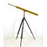 A late 19th/early 20th century brass 3 inch refracting telescope,