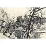 Douglas Pittuck (20th century): Teesdale, near Barnard Castle watercolour and charcoal sketch,