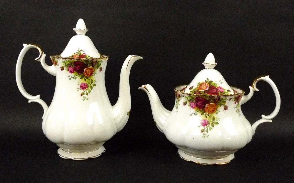 A Royal Albert part dinner and tea service, decorated in the Old Country Roses pattern,