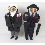 Two owls by The London Owl Company, comprising 'The Barrister', complete with wig, gown,