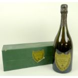 A bottle of Moet & Chandon Champagne, Cuvee Dom Perignon, Vintage 1990, boxed.