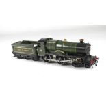 A Hornby Meccano O gauge 4-4-0 loco and 6 wheel tender, circa 1930, clockwork, 'County of Bedford',