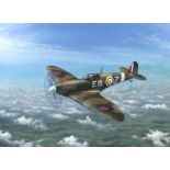 Harold Garland, 'Supermarine Spitfire Mk IIA', acrylic on canvas, signed lower left,