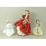 A group of Royal Doulton figurines comprising Top O' The Hill HN1834, Dinky Do HN3618,