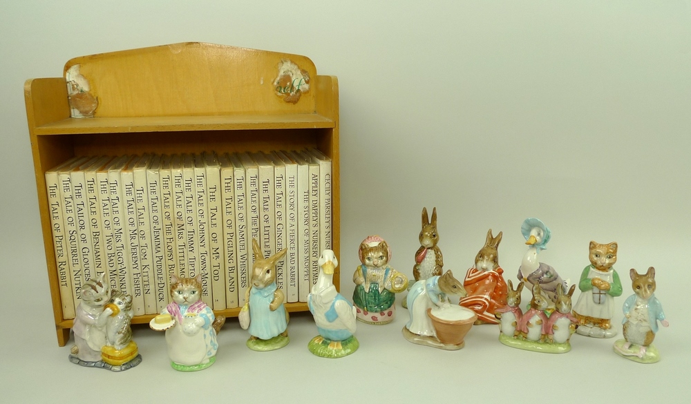 A collection of twelve Beswick Beatrix Potter figurines, comprising 'Ginger', 'Jemima Puddleduck',