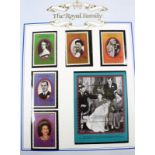 A collection of stamps in five commemorative stamp albums,