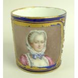 An early Sevres porcelain cup, mid 18th century,