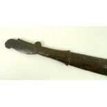 A Torres Straits palm wood sword club, late 19th/early 20th century,