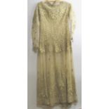 Vintage Textiles: an Art Deco 1920's net overdress,