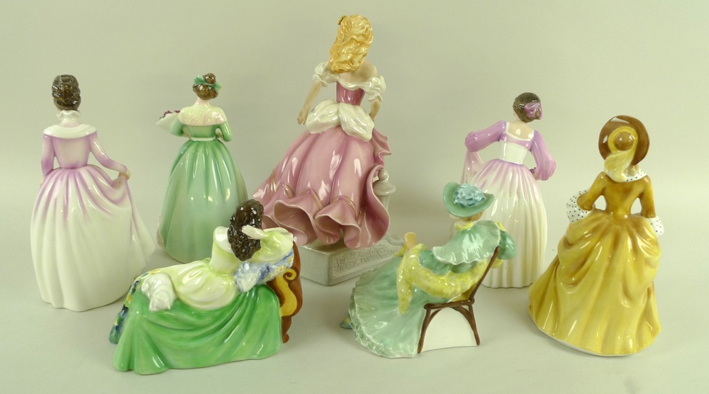 A group of six Royal Doulton ladies, comprising Solitude HN2810, Happy Birthday HN3660, - Image 2 of 2