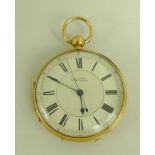 A Victorian 18ct gold pocket watch by J.