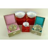 A group of Chinese eggshell porcelain bowls, mid 20th century, all in presentation boxes,