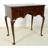 A mahogany and inlaid side table in the Queen Anne style, early 20th century,