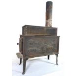 A good Norwegian cast iron wood burning stove, mid to late 20th century,