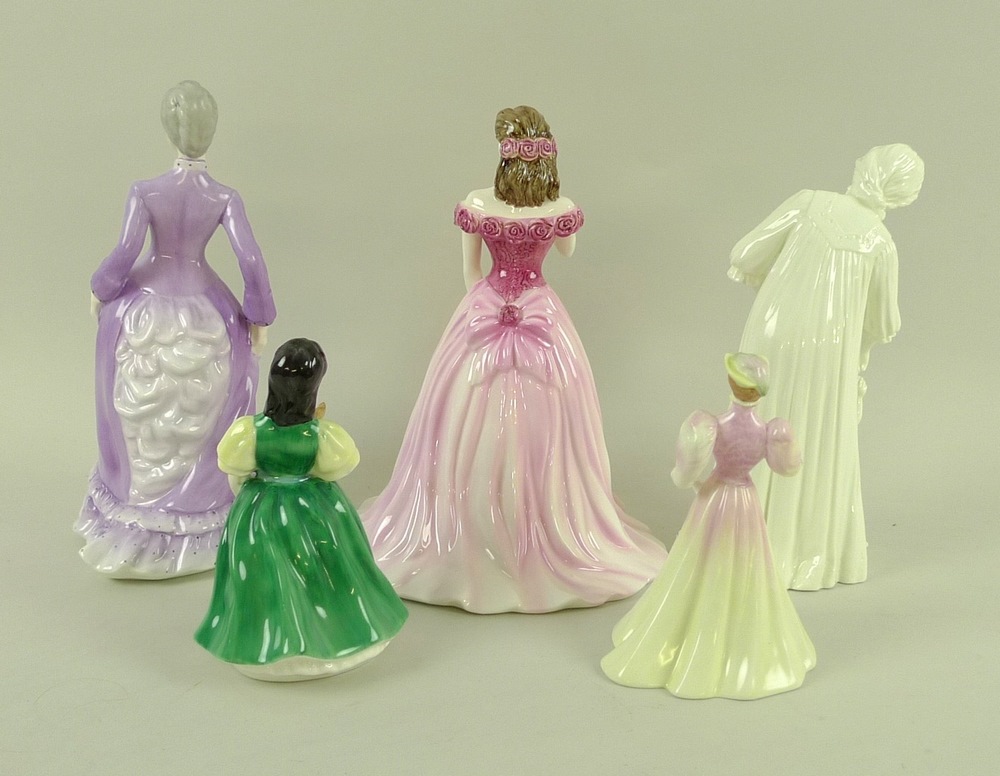 A group of five porcelain figurines, - Image 2 of 2