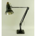 An 'Anglepoise' table lamp, 1930's original, with black painted square stepped base,