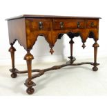 A mahogany, crossbanded and inlaid server / side table in the William and Mary style,