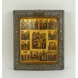 A 19th century Russian Orthodox icon, oil on board,