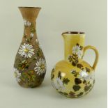 A Linthorpe pottery vase designed by Christopher Dresser,