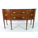 An early George III mahogany bow fronted side board,