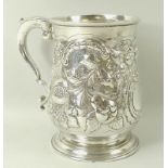 An early George III silver baluster mug,