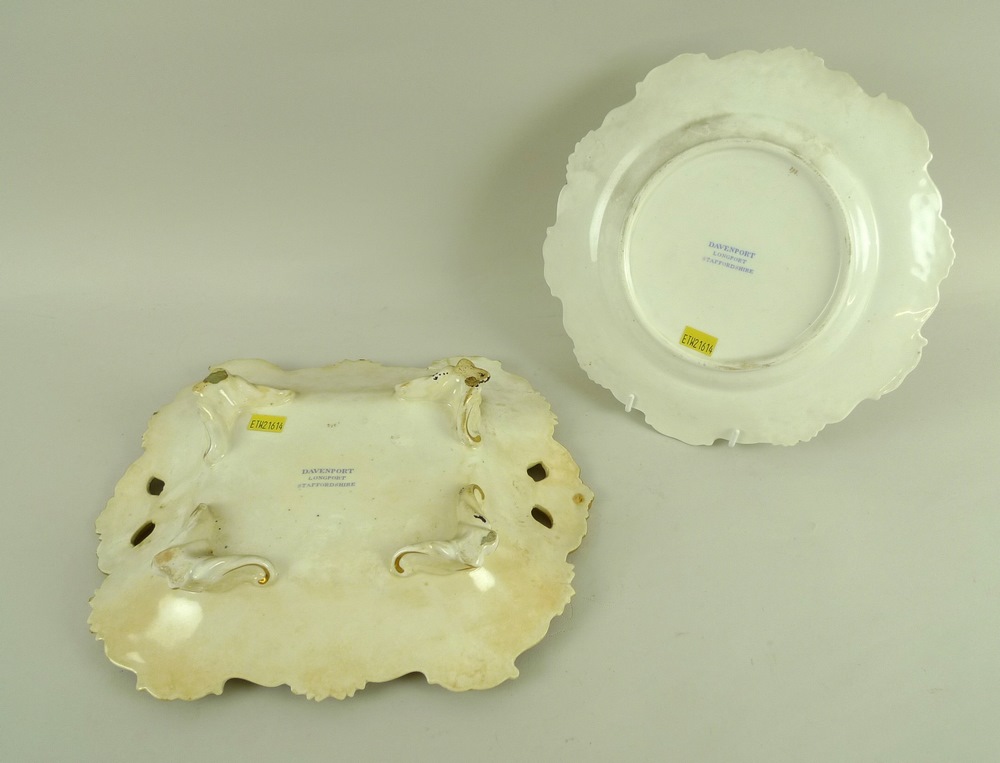 A Davenport porcelain twin handled footed dish, circa 1830, - Image 2 of 2