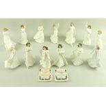 A collection of Royal Doulton figurines, comprising 'Thinking of You', HN3124, 'Au Revoir', HN3729,