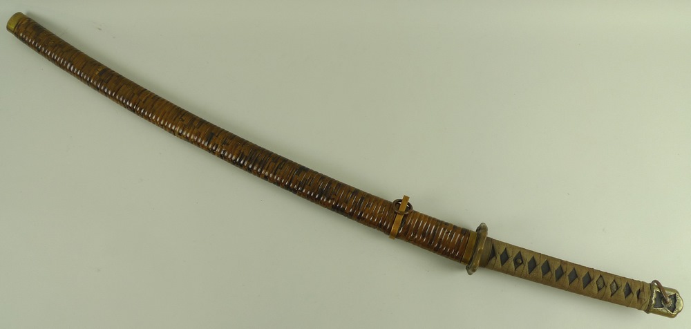 A 19th century Japanese katana blade, 73cm, the tang signed Koka, with shagreen tsuka, - Image 2 of 6