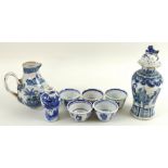 A collection of Chinese ceramics, including a 19th century jug,