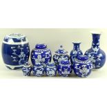 A group of Chinese decorative jars and vases, late 20th century,
