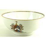 A Chinese Export armorial porcelain bowl, late 18th century,