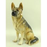 A large Beswick figure, modelled as a German Shepherd, 34cm high.